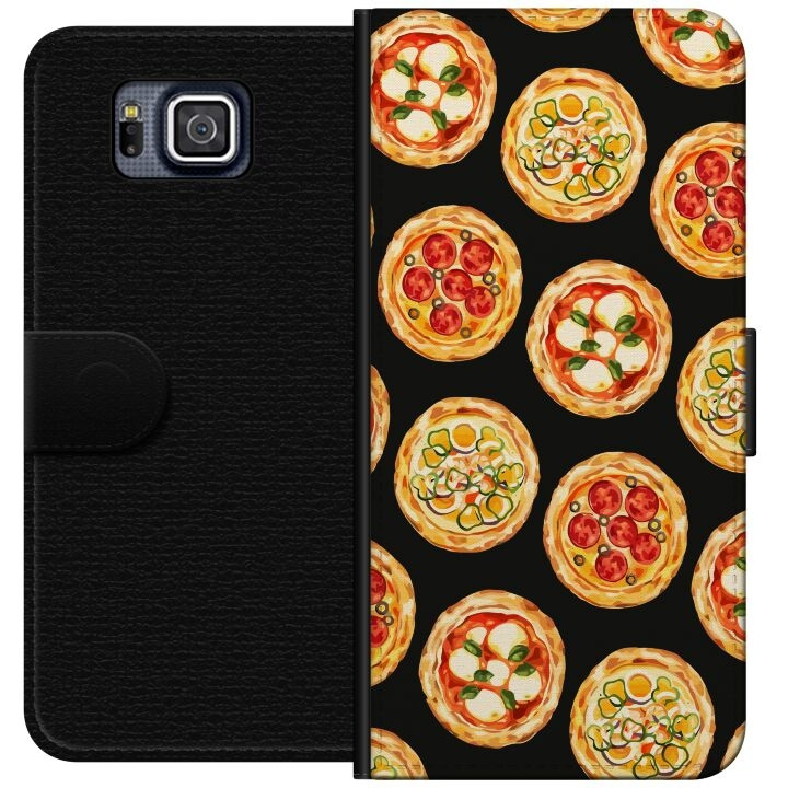 Plånboksfodral till Samsung Galaxy Alpha med Pizza motiv i gruppen SMARTPHONE & SURFPLATTOR / Mobilskydd / Samsung hos TP E-commerce Nordic AB (A60348)