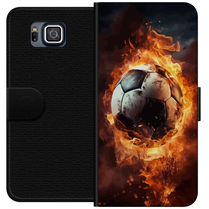 Plånboksfodral till Samsung Galaxy Alpha med Fotboll motiv i gruppen SMARTPHONE & SURFPLATTOR / Mobilskydd / Samsung hos TP E-commerce Nordic AB (A60356)