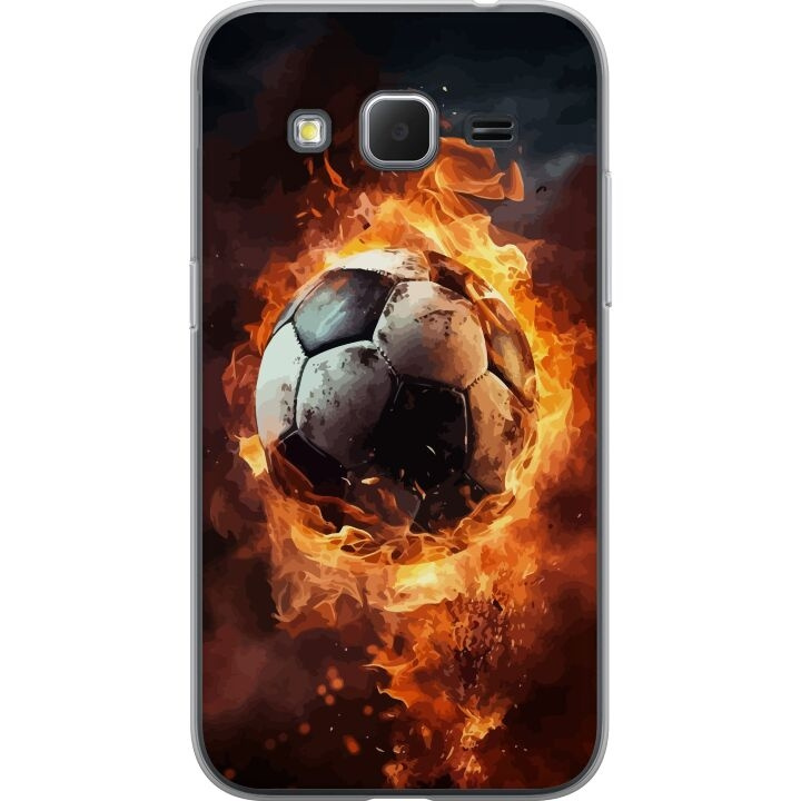 Mobilskal till Samsung Galaxy Core Prime med Fotboll motiv i gruppen SMARTPHONE & SURFPLATTOR / Mobilskydd / Samsung hos TP E-commerce Nordic AB (A60383)