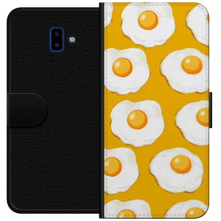 Plånboksfodral till Samsung Galaxy J6+ med Stekt ägg motiv i gruppen SMARTPHONE & SURFPLATTOR / Mobilskydd / Samsung hos TP E-commerce Nordic AB (A60499)
