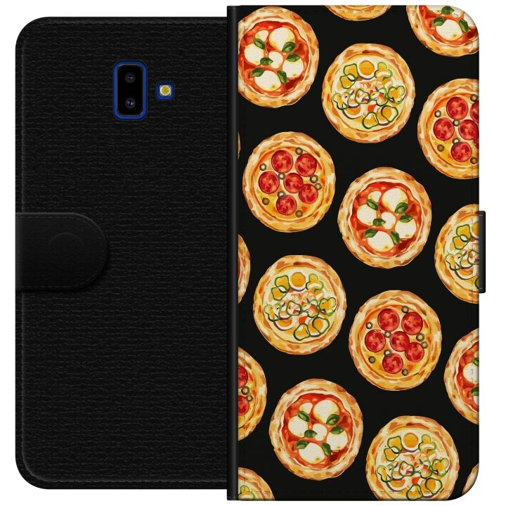 Plånboksfodral till Samsung Galaxy J6+ med Pizza motiv i gruppen SMARTPHONE & SURFPLATTOR / Mobilskydd / Samsung hos TP E-commerce Nordic AB (A60510)