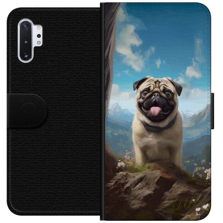 Plånboksfodral till Samsung Galaxy Note10+ med Glad Hund motiv i gruppen SMARTPHONE & SURFPLATTOR / Mobilskydd / Samsung hos TP E-commerce Nordic AB (A60596)