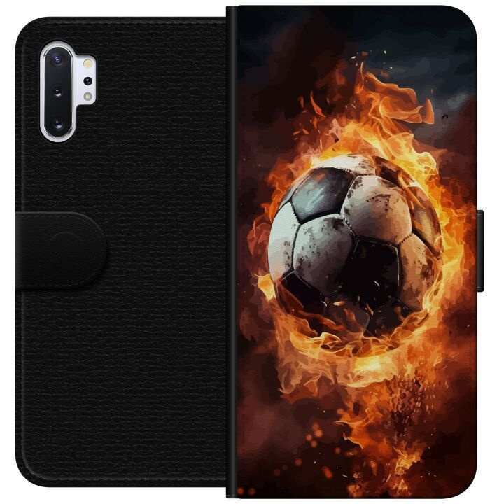 Plånboksfodral till Samsung Galaxy Note10+ med Fotboll motiv i gruppen SMARTPHONE & SURFPLATTOR / Mobilskydd / Samsung hos TP E-commerce Nordic AB (A60599)