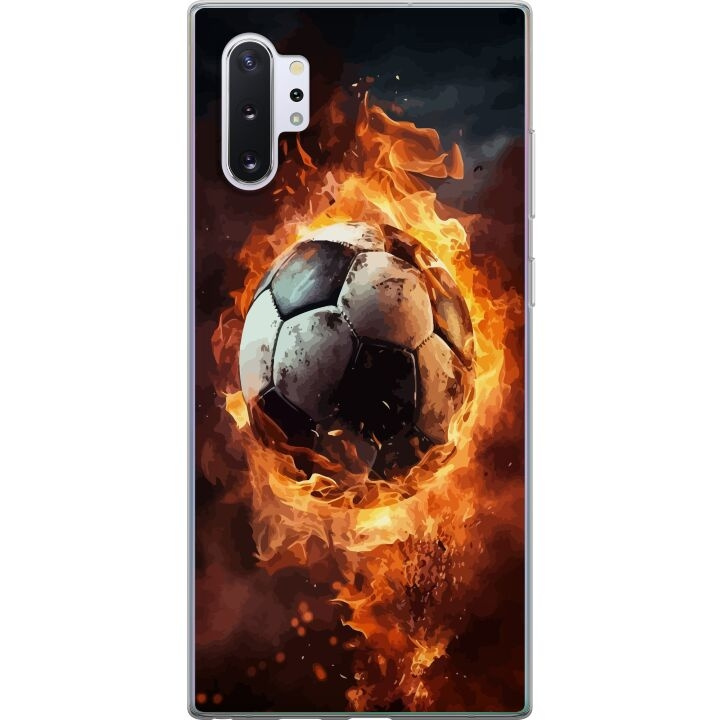 Mobilskal till Samsung Galaxy Note10+ med Fotboll motiv i gruppen SMARTPHONE & SURFPLATTOR / Mobilskydd / Samsung hos TP E-commerce Nordic AB (A60626)