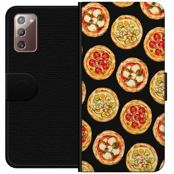 Plånboksfodral till Samsung Galaxy Note20 med Pizza motiv i gruppen SMARTPHONE & SURFPLATTOR / Mobilskydd / Samsung hos TP E-commerce Nordic AB (A60645)