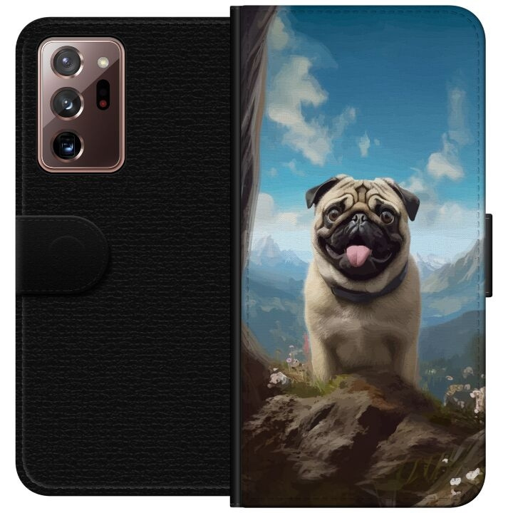 Plånboksfodral till Samsung Galaxy Note20 Ultra med Glad Hund motiv i gruppen SMARTPHONE & SURFPLATTOR / Mobilskydd / Samsung hos TP E-commerce Nordic AB (A60704)