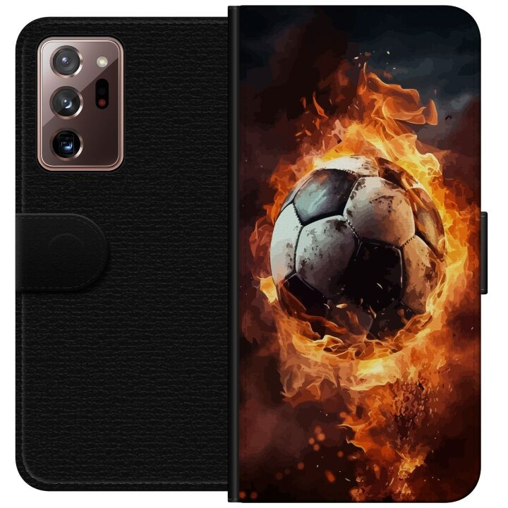 Plånboksfodral till Samsung Galaxy Note20 Ultra med Fotboll motiv i gruppen SMARTPHONE & SURFPLATTOR / Mobilskydd / Samsung hos TP E-commerce Nordic AB (A60707)