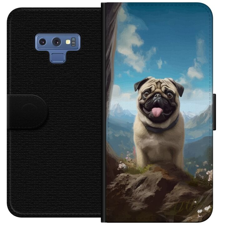 Plånboksfodral till Samsung Galaxy Note9 med Glad Hund motiv i gruppen SMARTPHONE & SURFPLATTOR / Mobilskydd / Samsung hos TP E-commerce Nordic AB (A60785)
