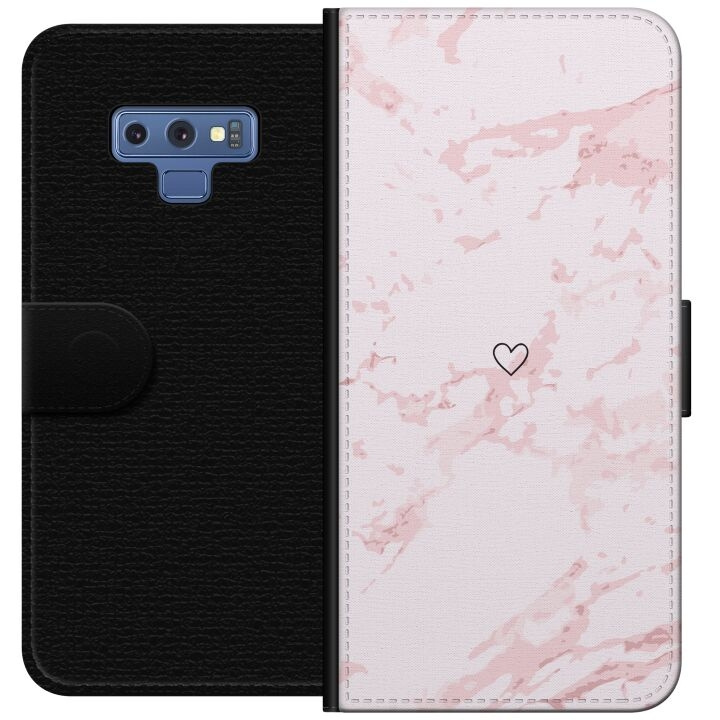 Plånboksfodral till Samsung Galaxy Note9 med Rosa Hjärta motiv i gruppen SMARTPHONE & SURFPLATTOR / Mobilskydd / Samsung hos TP E-commerce Nordic AB (A60790)