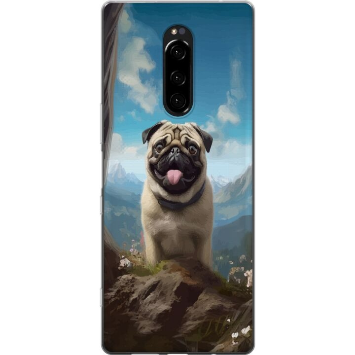 Mobilskal till Sony Xperia 1 med Glad Hund motiv i gruppen SMARTPHONE & SURFPLATTOR / Mobilskydd / Sony hos TP E-commerce Nordic AB (A60812)
