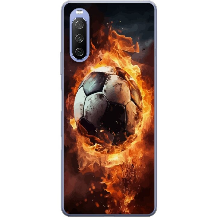 Mobilskal till Sony Xperia 10 III med Fotboll motiv i gruppen SMARTPHONE & SURFPLATTOR / Mobilskydd / Sony hos TP E-commerce Nordic AB (A60950)