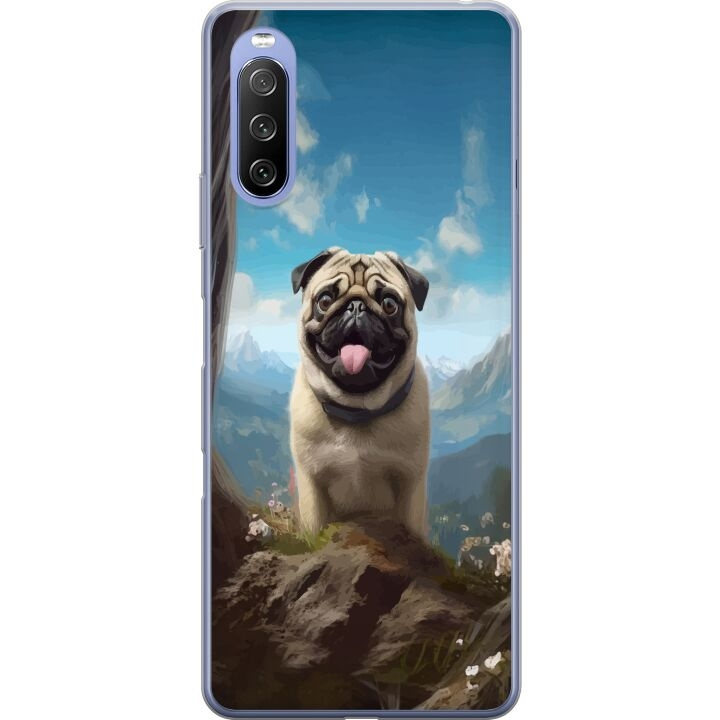 Mobilskal till Sony Xperia 10 III Lite med Glad Hund motiv i gruppen SMARTPHONE & SURFPLATTOR / Mobilskydd / Sony hos TP E-commerce Nordic AB (A60974)