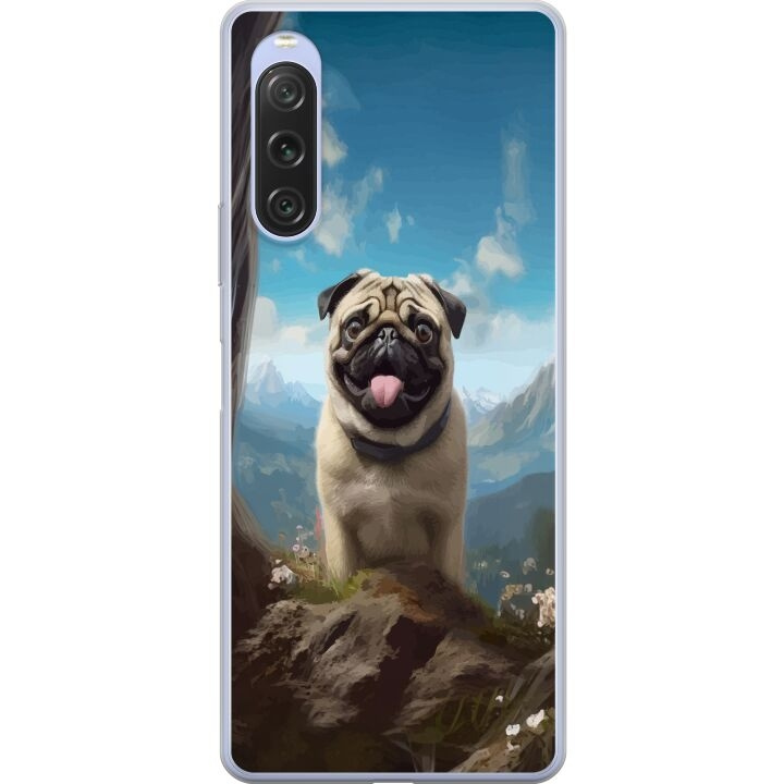 Mobilskal till Sony Xperia 10 V med Glad Hund motiv i gruppen SMARTPHONE & SURFPLATTOR / Mobilskydd / Sony hos TP E-commerce Nordic AB (A61082)
