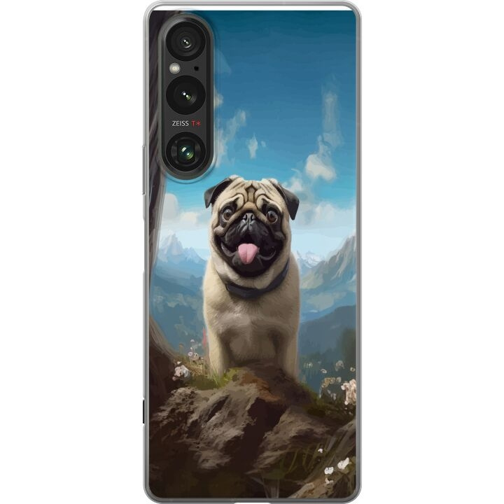 Mobilskal till Sony Xperia 1 V med Glad Hund motiv i gruppen SMARTPHONE & SURFPLATTOR / Mobilskydd / Sony hos TP E-commerce Nordic AB (A61325)