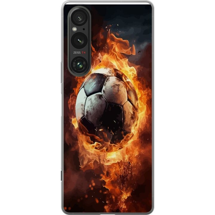 Mobilskal till Sony Xperia 1 V med Fotboll motiv i gruppen SMARTPHONE & SURFPLATTOR / Mobilskydd / Sony hos TP E-commerce Nordic AB (A61328)