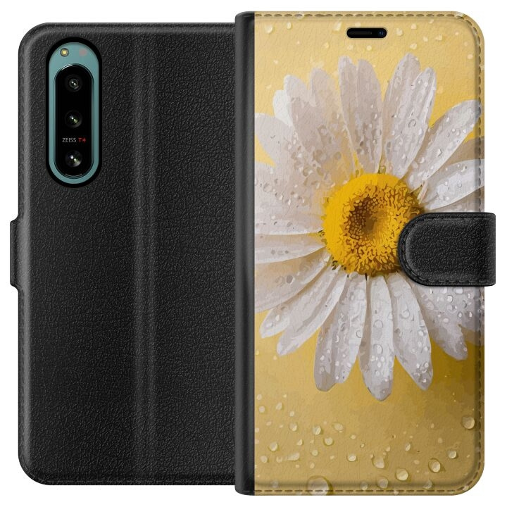 Plånboksfodral till Sony Xperia 5 IV med Porslinsblomma motiv i gruppen SMARTPHONE & SURFPLATTOR / Mobilskydd / Sony hos TP E-commerce Nordic AB (A61469)