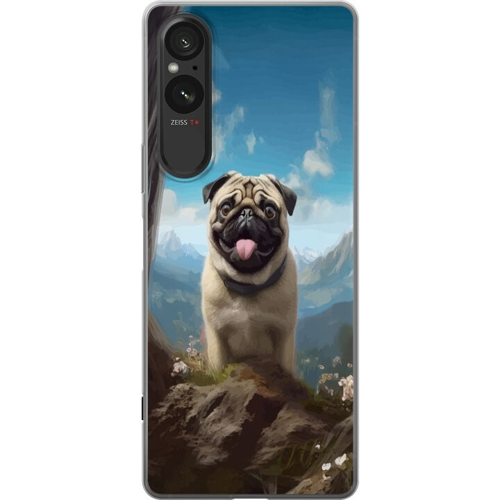 Mobilskal till Sony Xperia 5 V med Glad Hund motiv i gruppen SMARTPHONE & SURFPLATTOR / Mobilskydd / Sony hos TP E-commerce Nordic AB (A61568)