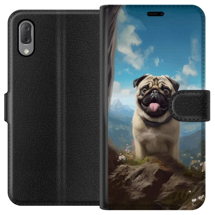 Plånboksfodral till Sony Xperia L3 med Glad Hund motiv i gruppen SMARTPHONE & SURFPLATTOR / Mobilskydd / Sony hos TP E-commerce Nordic AB (A61622)