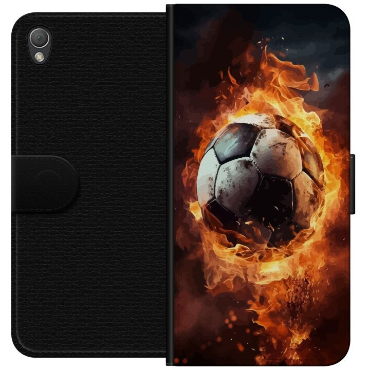 Plånboksfodral till Sony Xperia Z3 med Fotboll motiv i gruppen SMARTPHONE & SURFPLATTOR / Mobilskydd / Sony hos TP E-commerce Nordic AB (A61760)