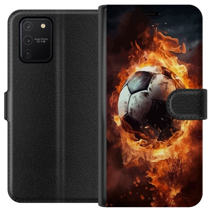 Plånboksfodral till Samsung Galaxy S10 Lite med Fotboll motiv i gruppen SMARTPHONE & SURFPLATTOR / Mobilskydd / Samsung hos TP E-commerce Nordic AB (A61949)