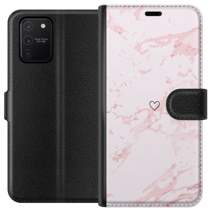 Plånboksfodral till Samsung Galaxy S10 Lite med Rosa Hjärta motiv i gruppen SMARTPHONE & SURFPLATTOR / Mobilskydd / Samsung hos TP E-commerce Nordic AB (A61951)