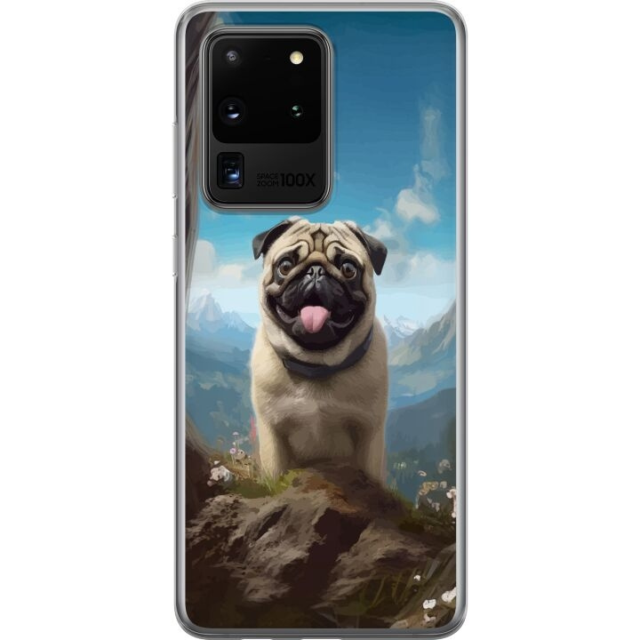 Mobilskal till Samsung Galaxy S20 Ultra med Glad Hund motiv i gruppen SMARTPHONE & SURFPLATTOR / Mobilskydd / Samsung hos TP E-commerce Nordic AB (A62243)