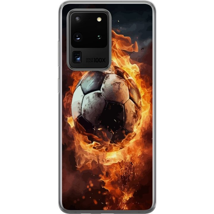 Mobilskal till Samsung Galaxy S20 Ultra med Fotboll motiv i gruppen SMARTPHONE & SURFPLATTOR / Mobilskydd / Samsung hos TP E-commerce Nordic AB (A62246)