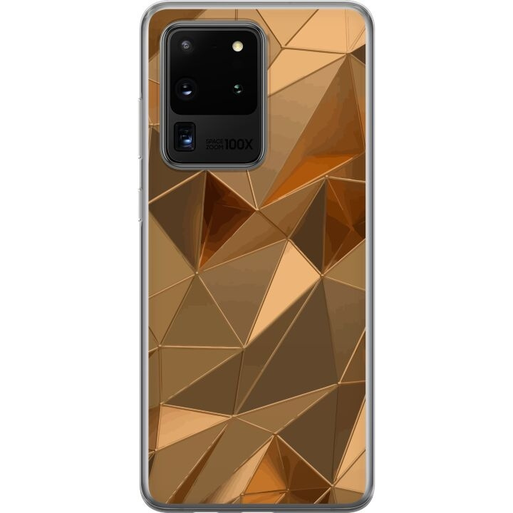 Mobilskal till Samsung Galaxy S20 Ultra med 3D Guld motiv i gruppen SMARTPHONE & SURFPLATTOR / Mobilskydd / Samsung hos TP E-commerce Nordic AB (A62249)