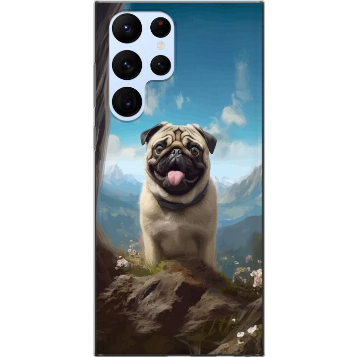Mobilskal till Samsung Galaxy S22 Ultra 5G med Glad Hund motiv i gruppen SMARTPHONE & SURFPLATTOR / Mobilskydd / Samsung hos TP E-commerce Nordic AB (A62621)