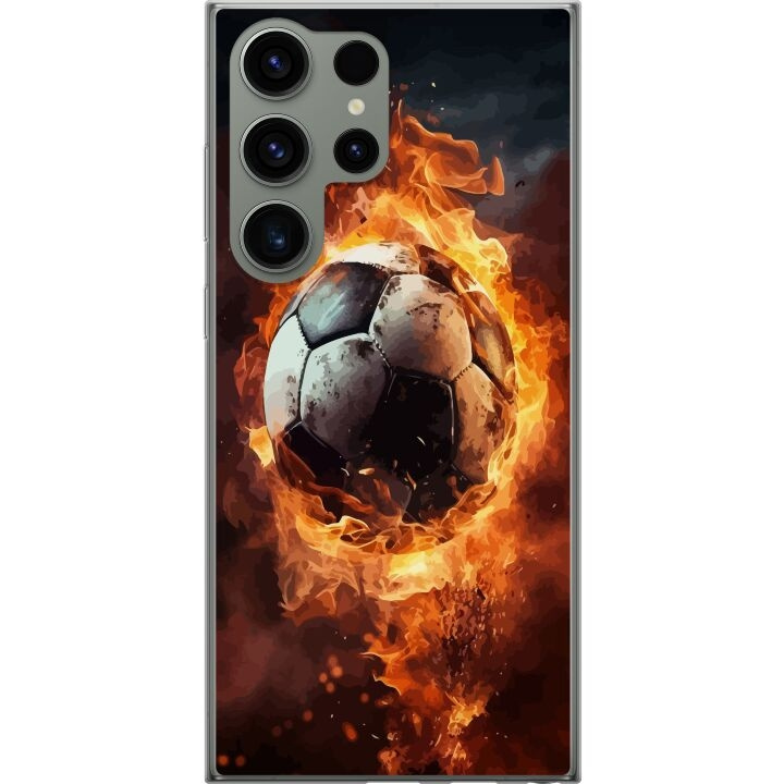 Mobilskal till Samsung Galaxy S23 Ultra med Fotboll motiv i gruppen SMARTPHONE & SURFPLATTOR / Mobilskydd / Samsung hos TP E-commerce Nordic AB (A62840)