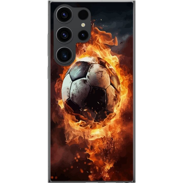 Mobilskal till Samsung Galaxy S24 Ultra med Fotboll motiv i gruppen SMARTPHONE & SURFPLATTOR / Mobilskydd / Samsung hos TP E-commerce Nordic AB (A63002)