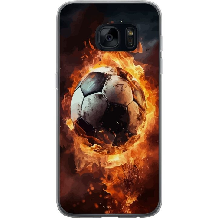 Mobilskal till Samsung Galaxy S7 med Fotboll motiv i gruppen SMARTPHONE & SURFPLATTOR / Mobilskydd / Samsung hos TP E-commerce Nordic AB (A63110)