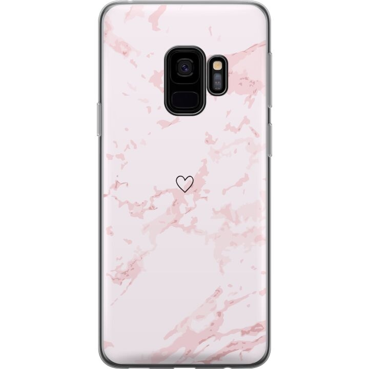 Mobilskal till Samsung Galaxy S9 med Rosa Hjärta motiv