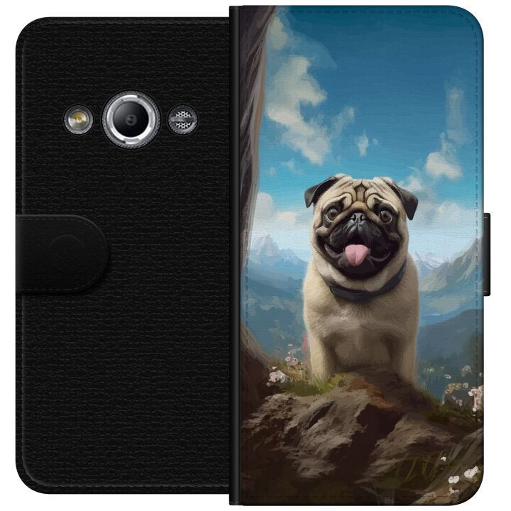 Plånboksfodral till Samsung Galaxy Xcover 3 med Glad Hund motiv i gruppen SMARTPHONE & SURFPLATTOR / Mobilskydd / Samsung hos TP E-commerce Nordic AB (A63350)