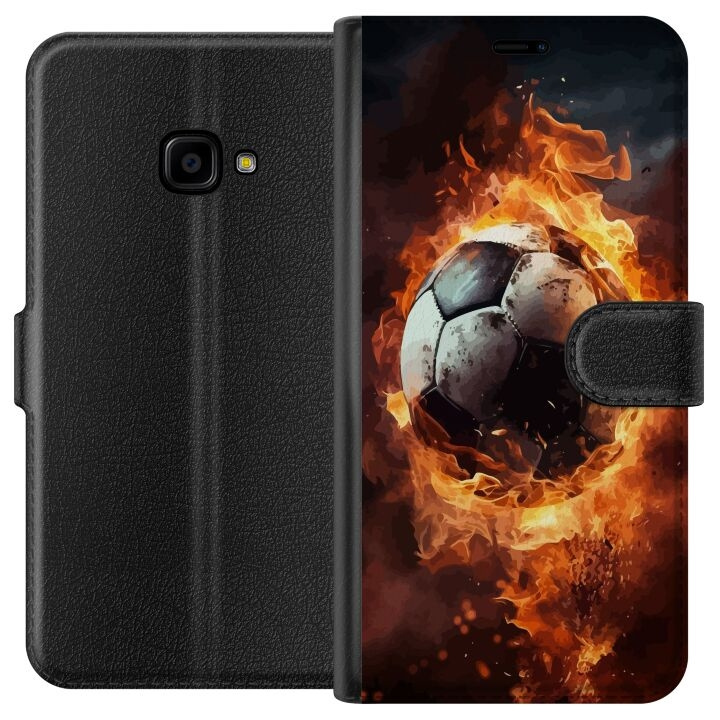 Plånboksfodral till Samsung Galaxy Xcover 4 med Fotboll motiv i gruppen SMARTPHONE & SURFPLATTOR / Mobilskydd / Samsung hos TP E-commerce Nordic AB (A63380)