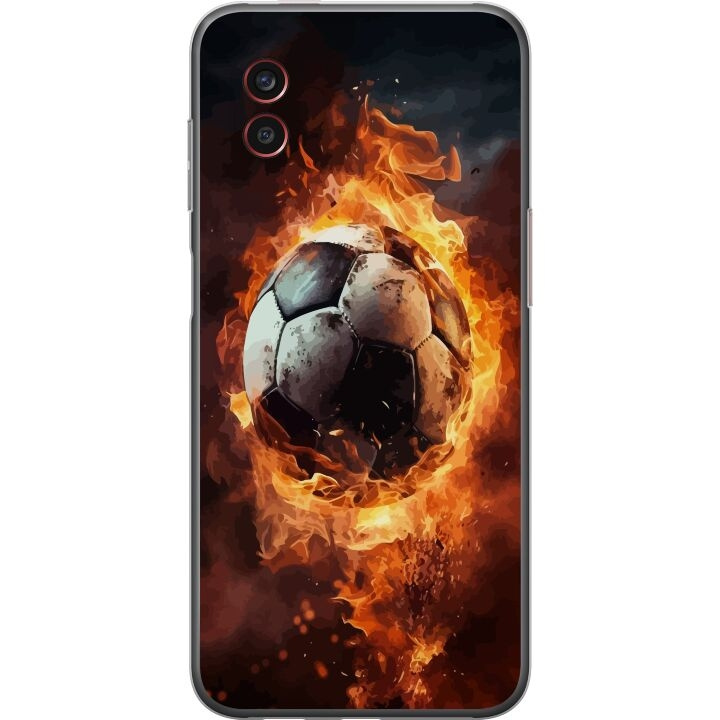 Mobilskal till Samsung Galaxy Xcover6 Pro med Fotboll motiv i gruppen SMARTPHONE & SURFPLATTOR / Mobilskydd / Samsung hos TP E-commerce Nordic AB (A63488)