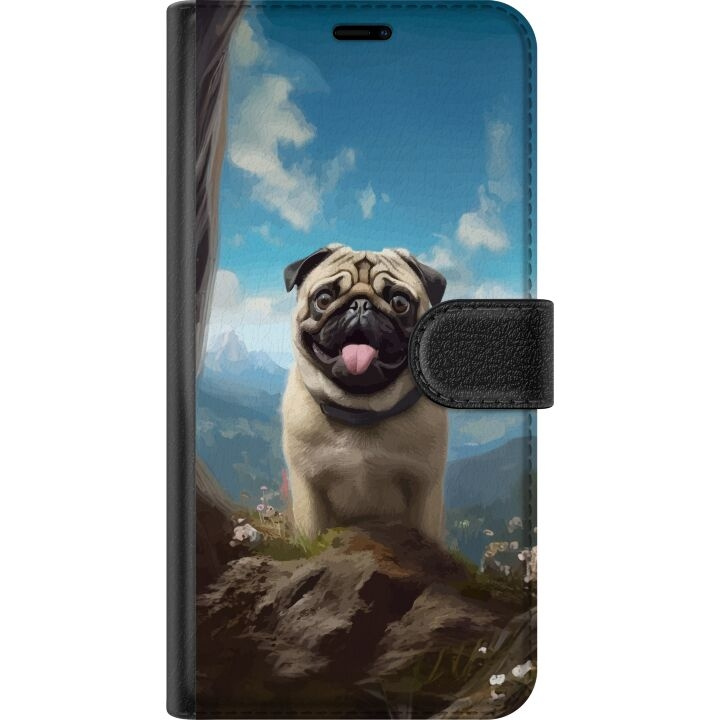 Plånboksfodral till Samsung Galaxy Xcover7 med Glad Hund motiv i gruppen SMARTPHONE & SURFPLATTOR / Mobilskydd / Samsung hos TP E-commerce Nordic AB (A63512)