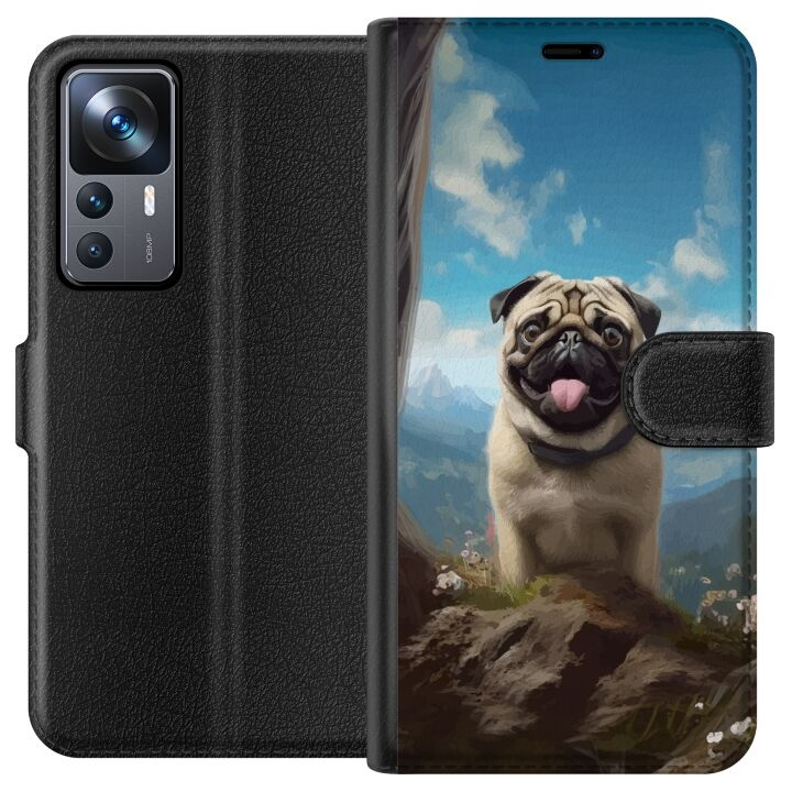 Plånboksfodral till Xiaomi 12T med Glad Hund motiv i gruppen SMARTPHONE & SURFPLATTOR / Mobilskydd / Xiaomi hos TP E-commerce Nordic AB (A63971)