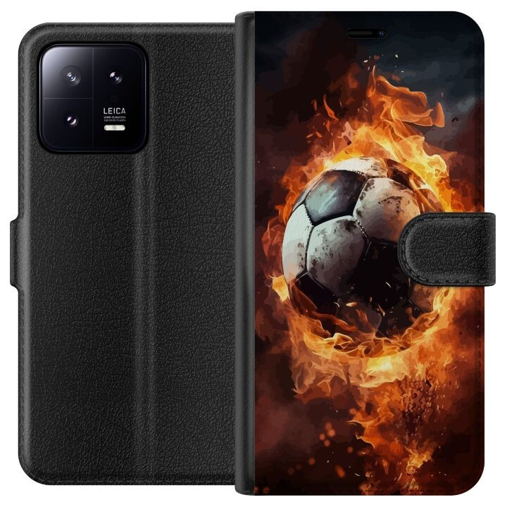 Plånboksfodral till Xiaomi 13 med Fotboll motiv i gruppen SMARTPHONE & SURFPLATTOR / Mobilskydd / Xiaomi hos TP E-commerce Nordic AB (A64082)