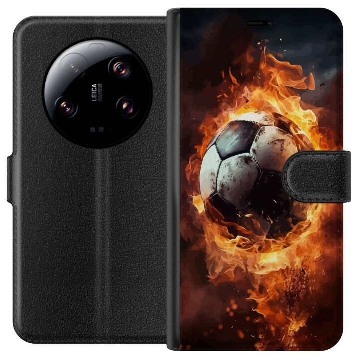 Plånboksfodral till Xiaomi 13 Ultra med Fotboll motiv i gruppen SMARTPHONE & SURFPLATTOR / Mobilskydd / Xiaomi hos TP E-commerce Nordic AB (A64298)