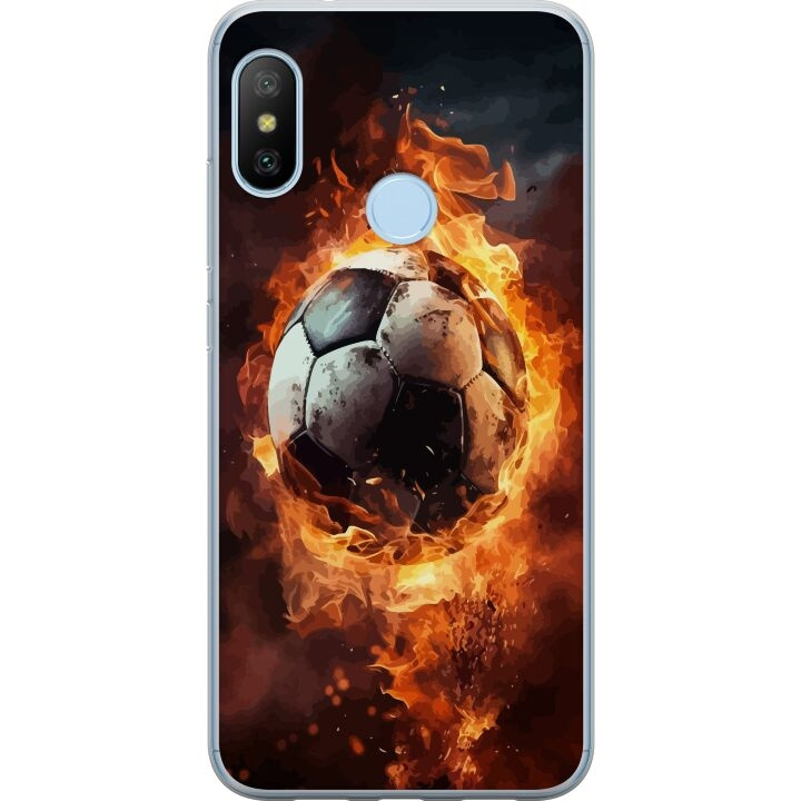 Mobilskal till Xiaomi Mi A2 Lite med Fotboll motiv i gruppen SMARTPHONE & SURFPLATTOR / Mobilskydd / Xiaomi hos TP E-commerce Nordic AB (A64433)