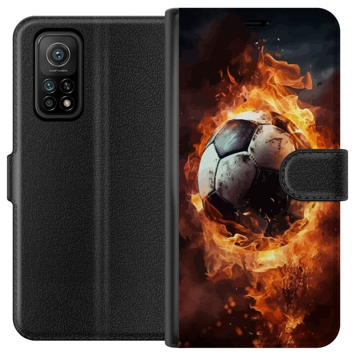 Plånboksfodral till Xiaomi Mi 10T 5G med Fotboll motiv i gruppen SMARTPHONE & SURFPLATTOR / Mobilskydd / Xiaomi hos TP E-commerce Nordic AB (A64622)