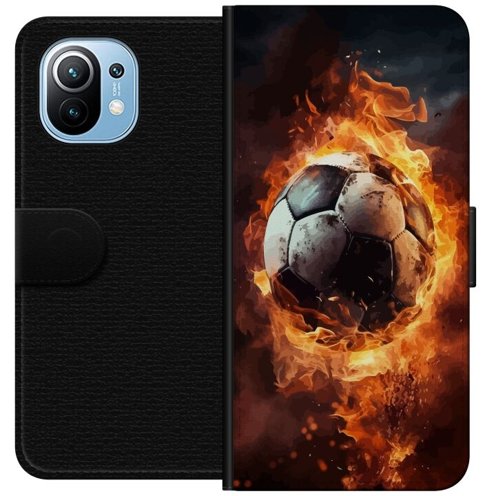 Plånboksfodral till Xiaomi Mi 11 med Fotboll motiv i gruppen SMARTPHONE & SURFPLATTOR / Mobilskydd / Xiaomi hos TP E-commerce Nordic AB (A64757)