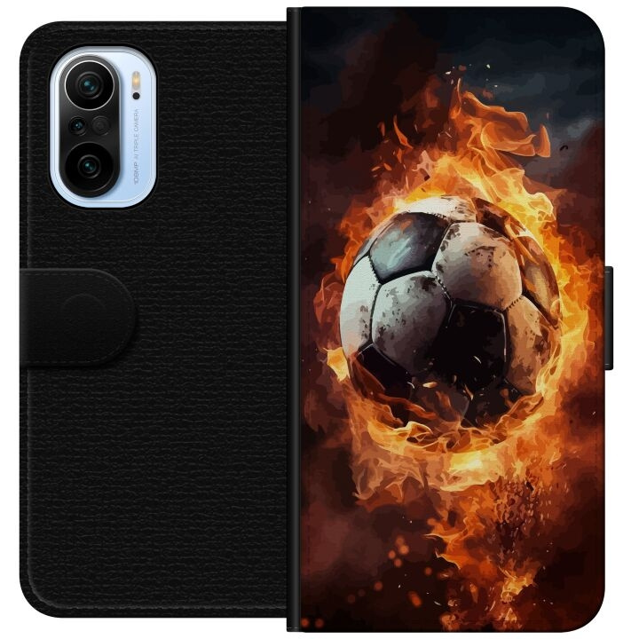 Plånboksfodral till Xiaomi Mi 11i med Fotboll motiv i gruppen SMARTPHONE & SURFPLATTOR / Mobilskydd / Xiaomi hos TP E-commerce Nordic AB (A64811)