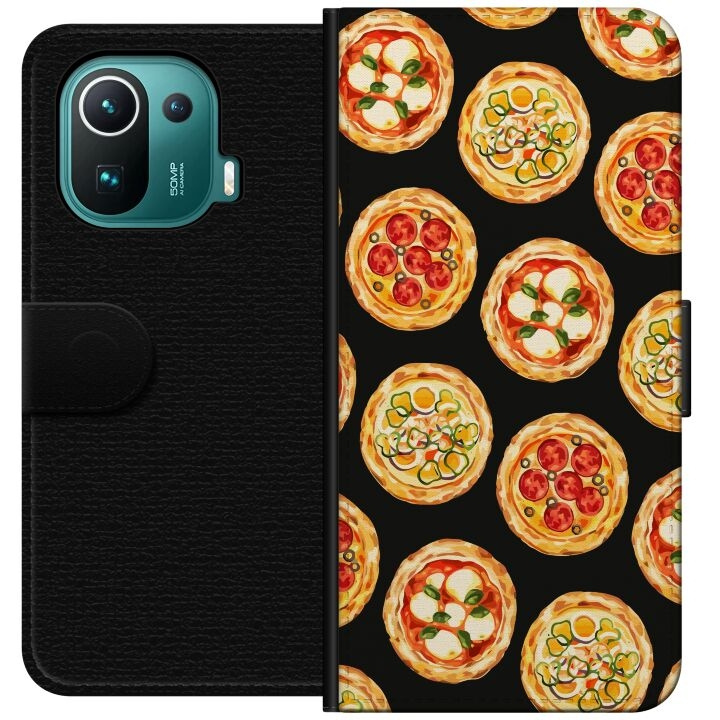 Plånboksfodral till Xiaomi Mi 11 Pro med Pizza motiv i gruppen SMARTPHONE & SURFPLATTOR / Mobilskydd / Xiaomi hos TP E-commerce Nordic AB (A64911)