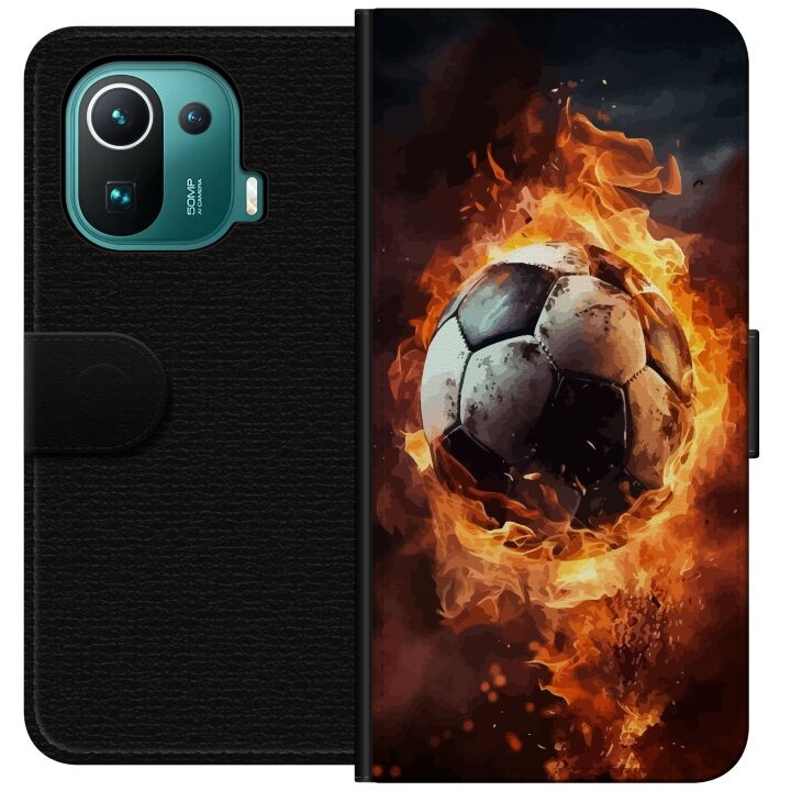 Plånboksfodral till Xiaomi Mi 11 Pro med Fotboll motiv i gruppen SMARTPHONE & SURFPLATTOR / Mobilskydd / Xiaomi hos TP E-commerce Nordic AB (A64919)