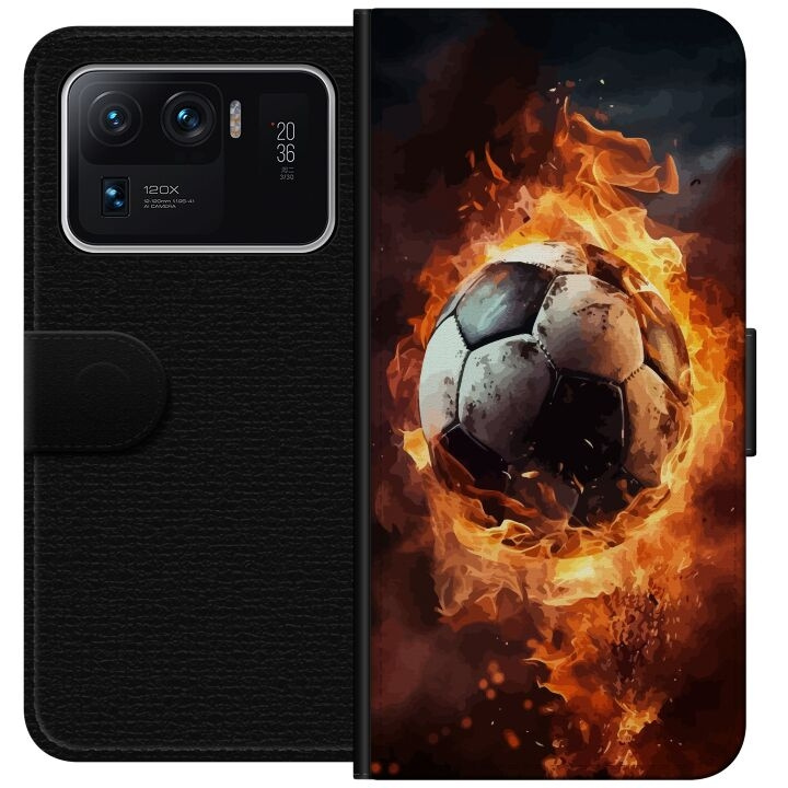 Plånboksfodral till Xiaomi Mi 11 Ultra med Fotboll motiv i gruppen SMARTPHONE & SURFPLATTOR / Mobilskydd / Xiaomi hos TP E-commerce Nordic AB (A64973)