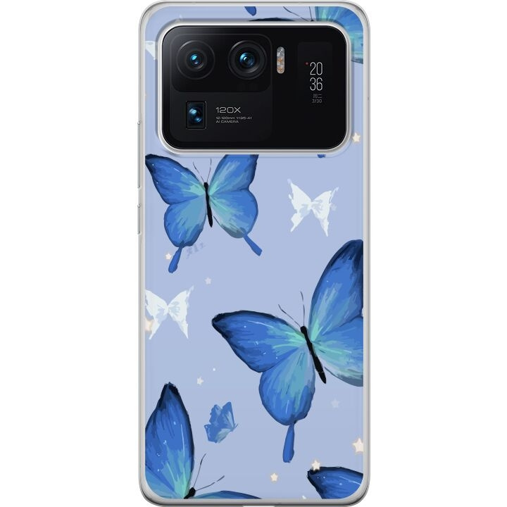 Mobilskal till Xiaomi Mi 11 Ultra med Blå fjärillar motiv i gruppen SMARTPHONE & SURFPLATTOR / Mobilskydd / Xiaomi hos TP E-commerce Nordic AB (A64995)