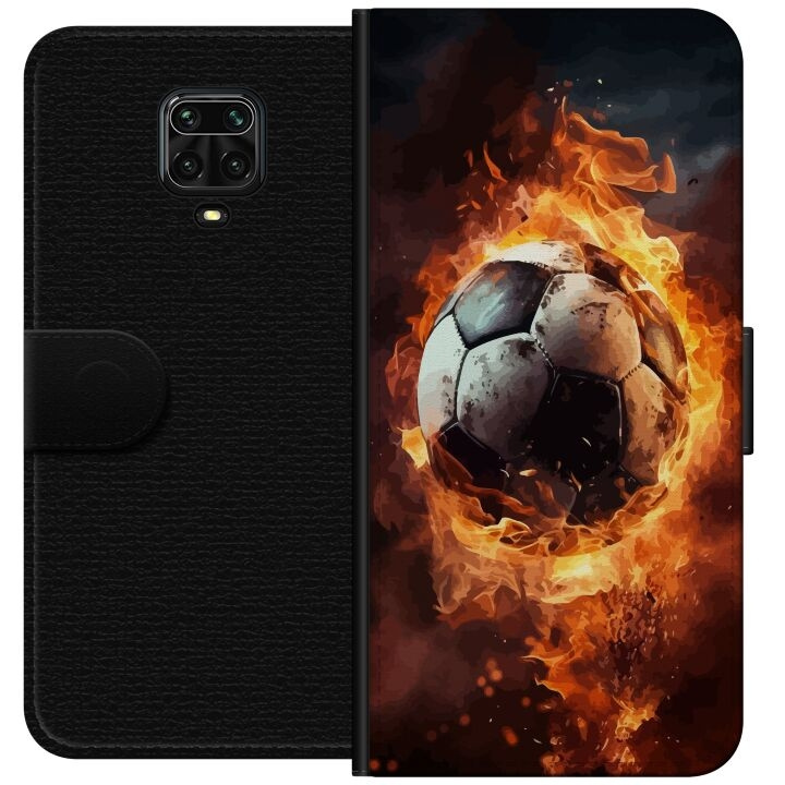 Plånboksfodral till Xiaomi Redmi Note 9 Pro med Fotboll motiv i gruppen SMARTPHONE & SURFPLATTOR / Mobilskydd / Xiaomi hos TP E-commerce Nordic AB (A65162)