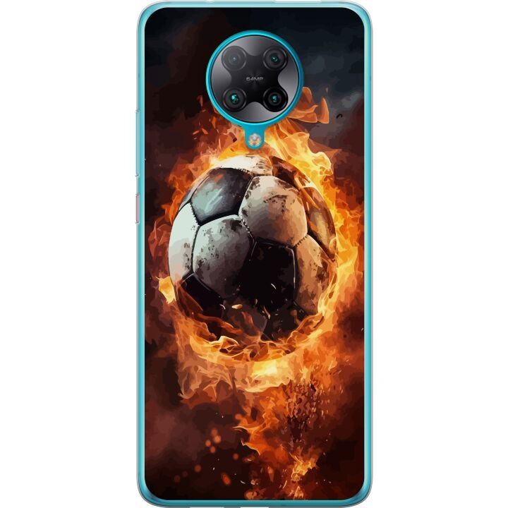 Mobilskal till Xiaomi Poco F2 Pro med Fotboll motiv i gruppen SMARTPHONE & SURFPLATTOR / Mobilskydd / Xiaomi hos TP E-commerce Nordic AB (A65216)